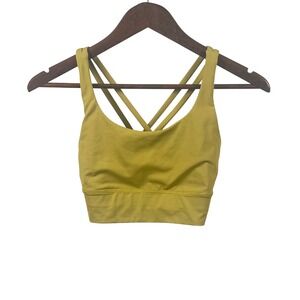 Lululemon Free to Be Serene Bra Long Line Green Chartreuse Athleisure